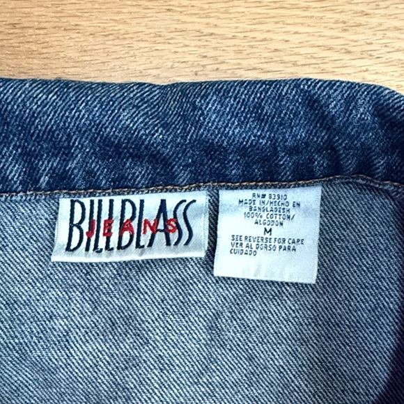 Vintage Bill Blass jeans 100% cotton Jean jacket front pocket medium blue wash - Picture 10 of 11